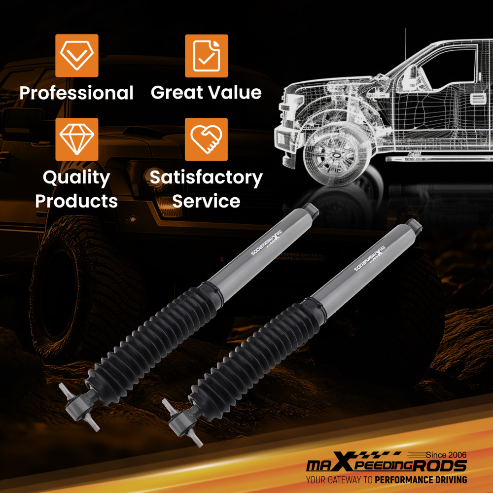 Premium Rear Shock Absorbers compatible for Jeep Cherokee 4WD/RWD 84-01 4.5-6 Inch Lift