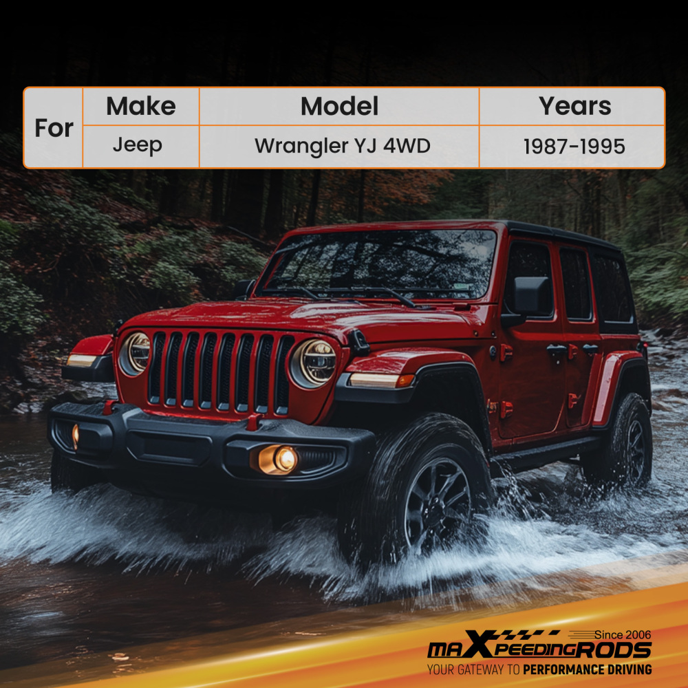 Twin-Tube Front Lift Shocks 3.5-6 Kit compatible for Jeep Wrangler YJ 4WD 1987-1995 2PC