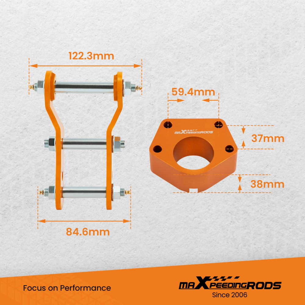 Ball Joint Spacer Shackles Lift kits compatible for Toyota Hilux LN107 LN109 LN111 3L 8L