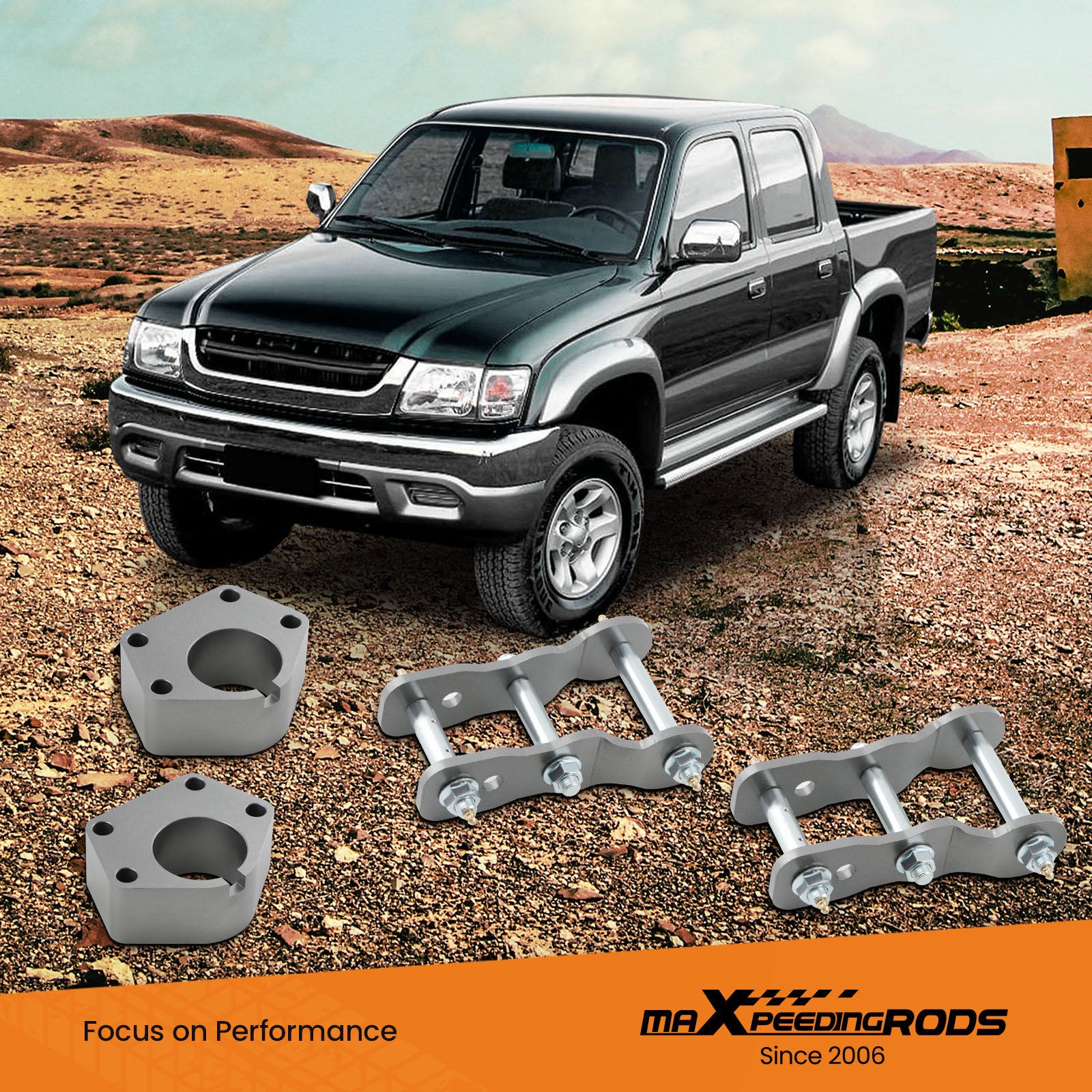 2 inch Lift Kit Ball Joint Spacer Rear Shackle For Hilux IFS