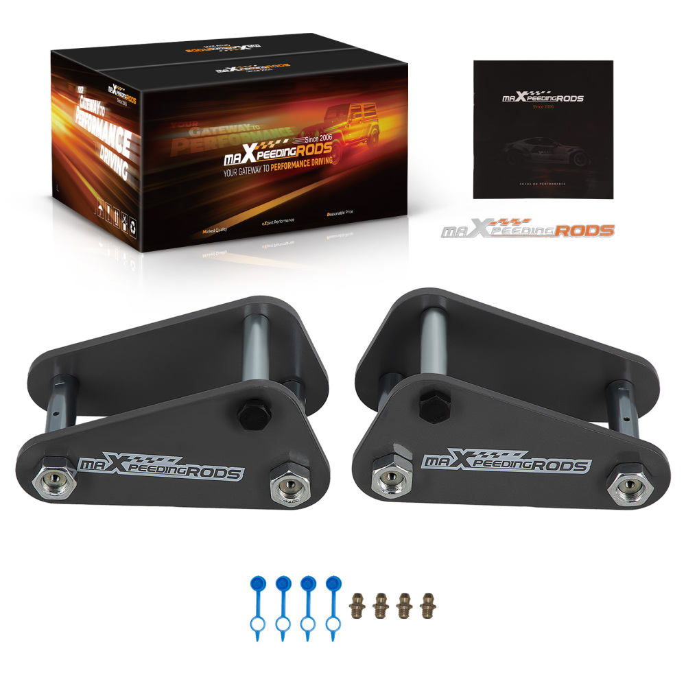 2x Front  2in 50mm Extended Shackles compatible for Toyota Landcruiser 40 60 73 75 Series