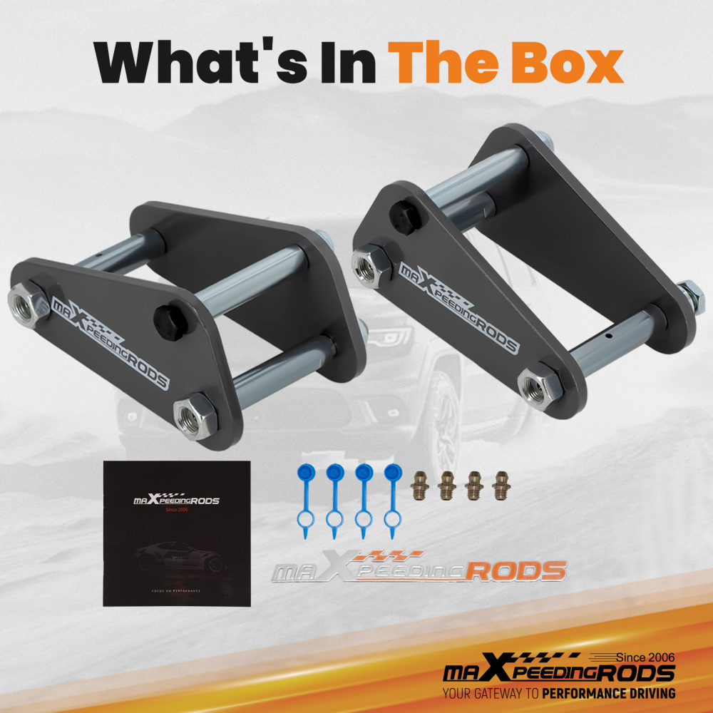 2x Front2in 50mm Extended Shackles compatible for Toyota Landcruiser 40 60 73 75 Series