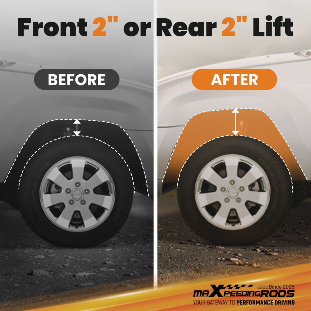 2x Front2in 50mm Extended Shackles compatible for Toyota Landcruiser 40 60 73 75 Series