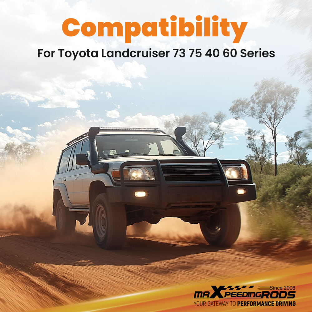 2x Front2in 50mm Extended Shackles compatible for Toyota Landcruiser 40 60 73 75 Series