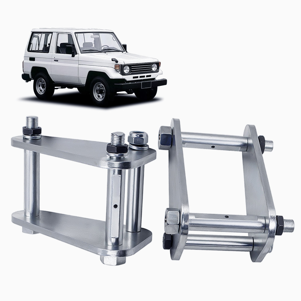 2 Pcs Extended Shackles compatible for Toyota Landcruiser 73 75 40 60 Series Front or Rear