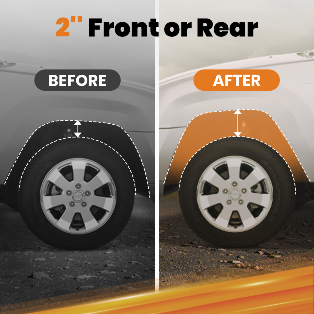 2 Pcs Extended Shackles compatible for Toyota Landcruiser 73 75 40 60 Series Front or Rear