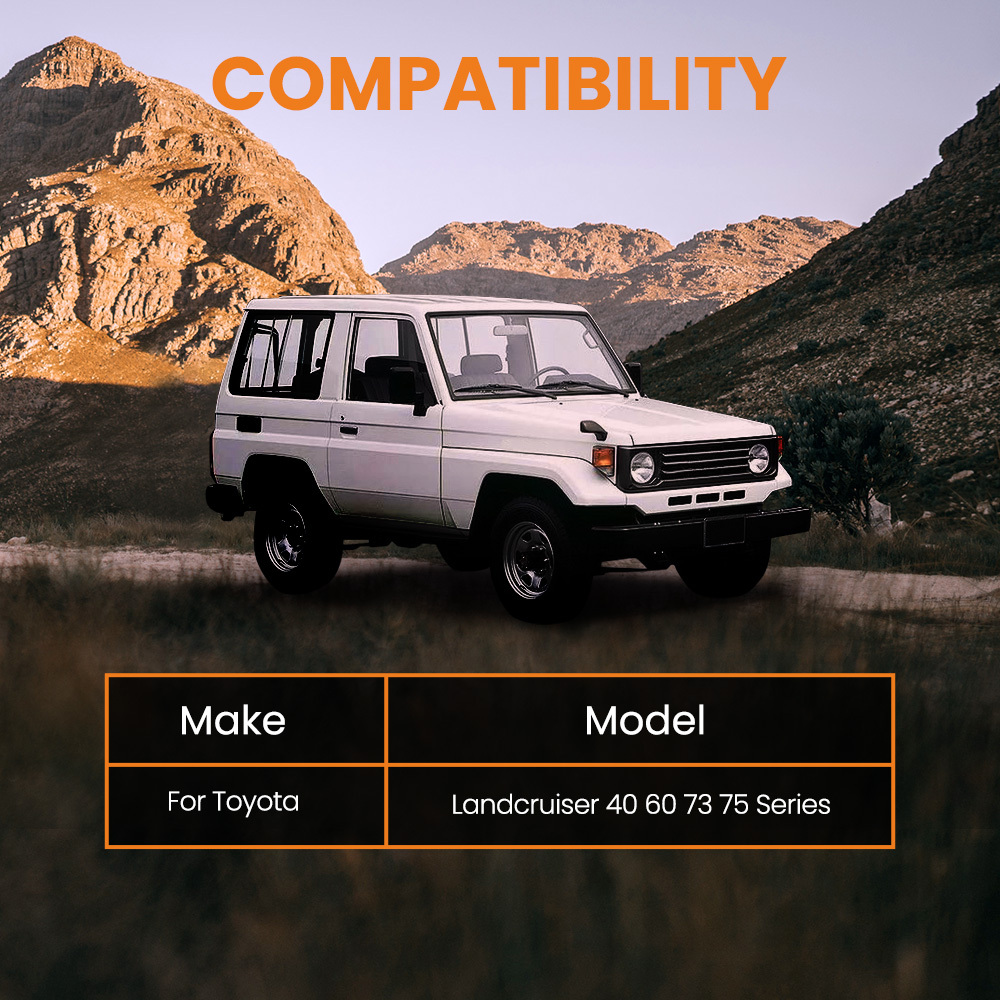 2 Pcs Extended Shackles compatible for Toyota Landcruiser 73 75 40 60 Series Front or Rear