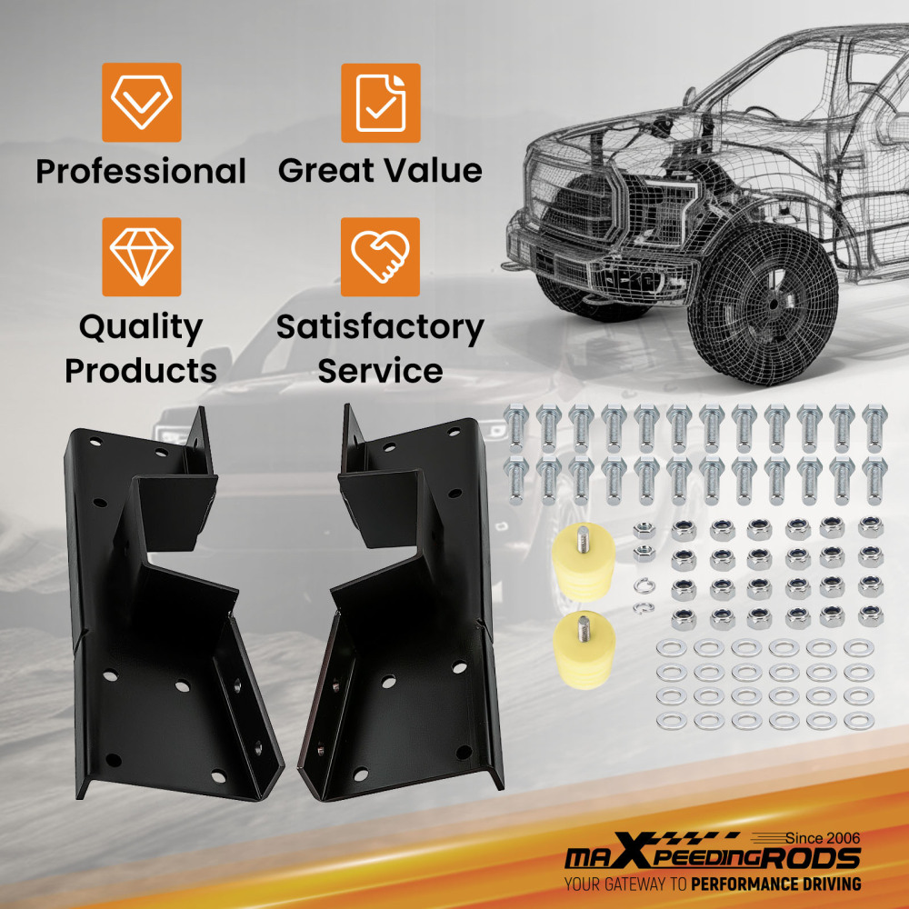 Rear C-NOTCH Kit compatible for Chevy Silverado 1500 2001-2007