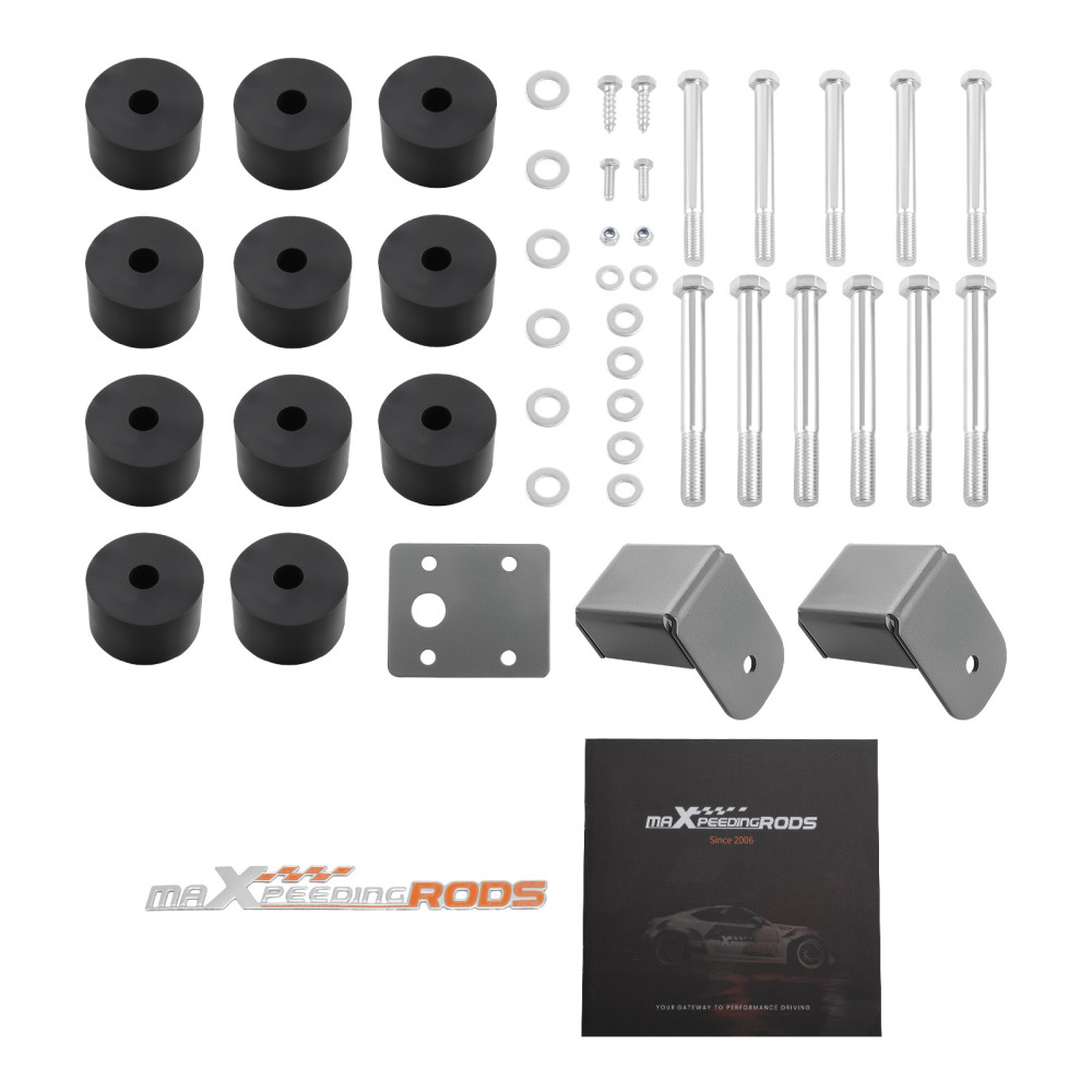 1.25inch Lift Kit Body PucksBrackets compatible pour Jeep Wrangler TJ 1997-2006