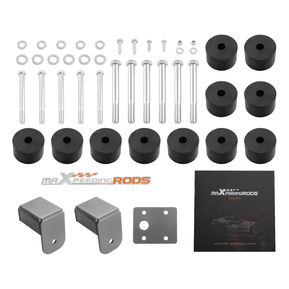 1.25inch Lift Kit Body PucksBrackets compatible pour Jeep Wrangler TJ 1997-2006