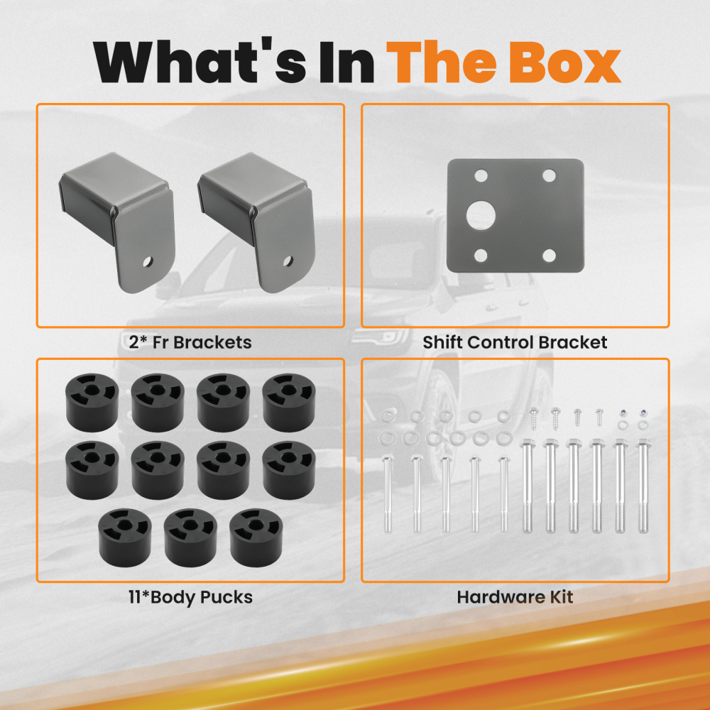 1.25inch Lift Kit Body PucksBrackets compatible pour Jeep Wrangler TJ 1997-2006