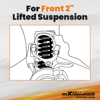 2in Front Leveling Struts compatible for Ford F-150 4WD 2014-2024 2023