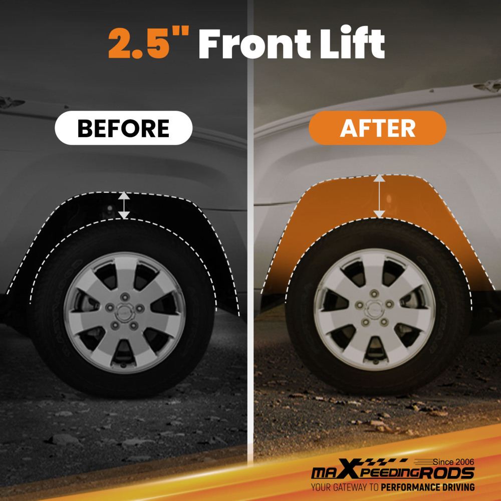 Front 2.5 inch Level Lift Kit compatible for Ford F250 F350 F450 SuperDuty 4WD 2011-2022