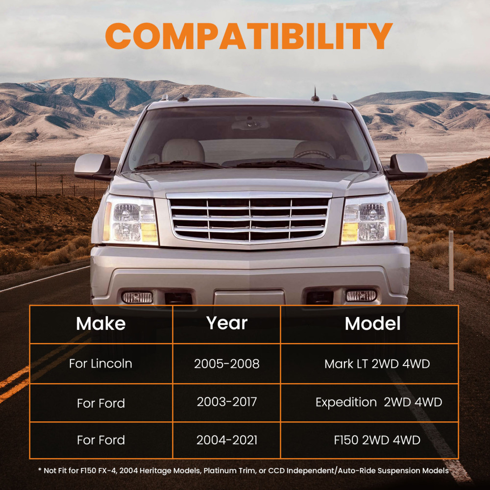 2.5in Front Leveling Kit compatible pour Ford F150 2WD 4WD 2004- 2019 2020 2021 2022 2023