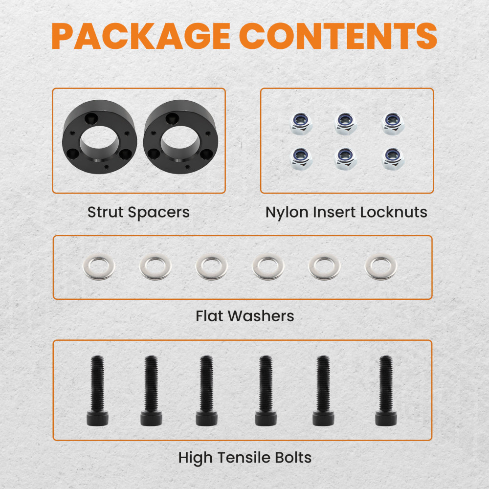 2.5in Front Leveling Kit compatible pour Ford F150 2WD 4WD 2004- 2019 2020 2021 2022 2023