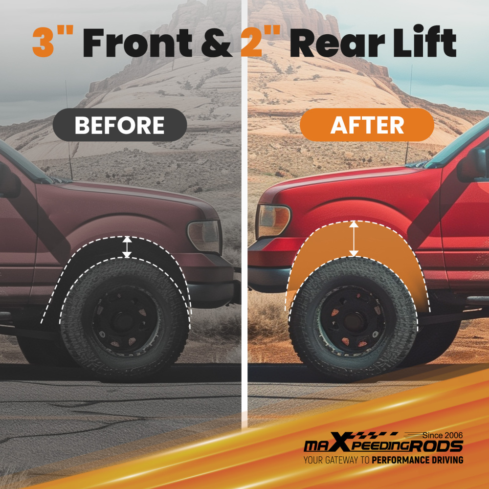 3 Front 2 Rear Leveling Lift Kit compatible pour Ford F150 compatible pour F-150 2WD/4WD 2004-20