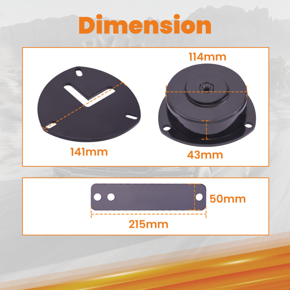 2 Lift Kit compatible for Honda ACTY HA4 1990-1998 Black Powder Coated Steel