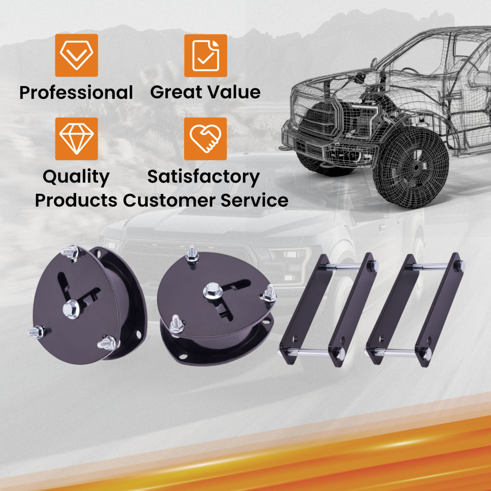 2 Lift Kit compatible for Honda ACTY HA4 1990-1998 Black Powder Coated Steel