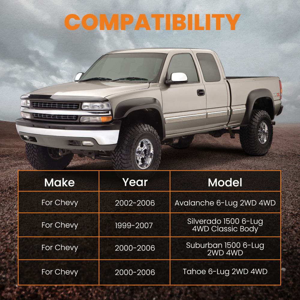 Adjustable 1-3 Front 2 Rear Lift Kit compatible for Chevy Tahoe Suburban 1500 2000-2006