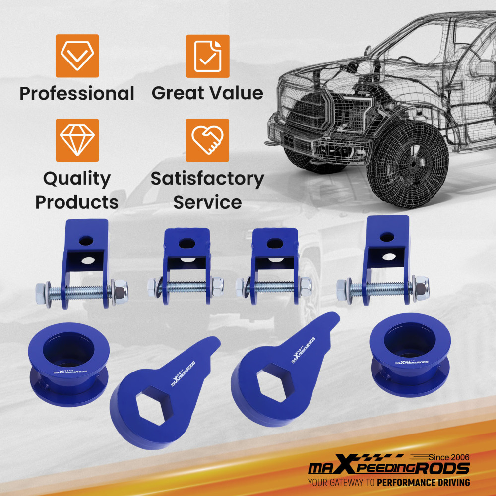Kit elevación completa delantero 1-3 trasero 2 compatible para Chevy Tahoe 2000-2006 2WD
