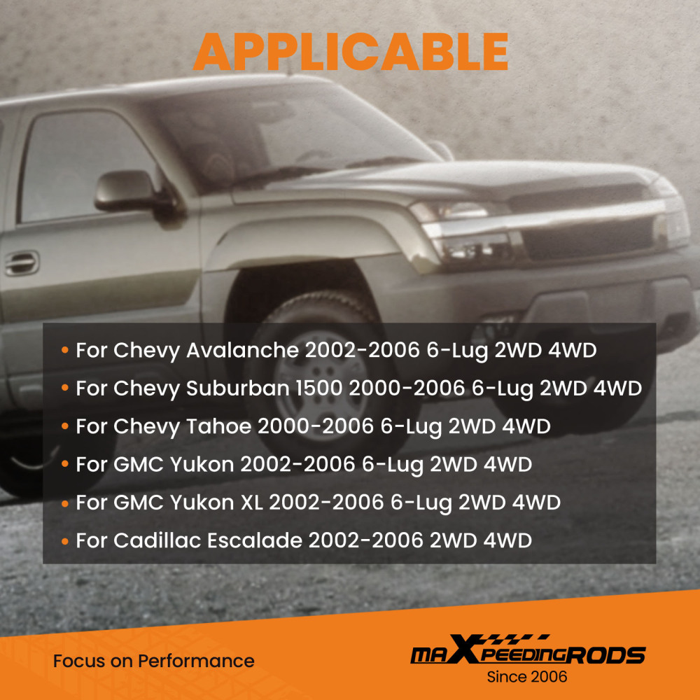 Kit elevación completa delantero 1-3 trasero 2 compatible para Chevy Tahoe 2000-2006 2WD