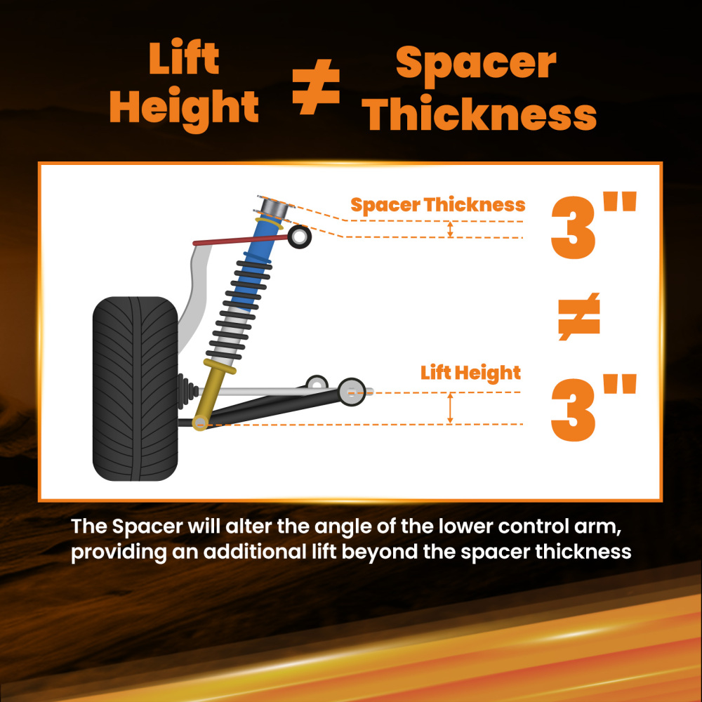Kit Sollevamento Anteriore 3 / Posteriore 2 compatibile per Chevy Avalanche compatibile per Tahoe 2002-06