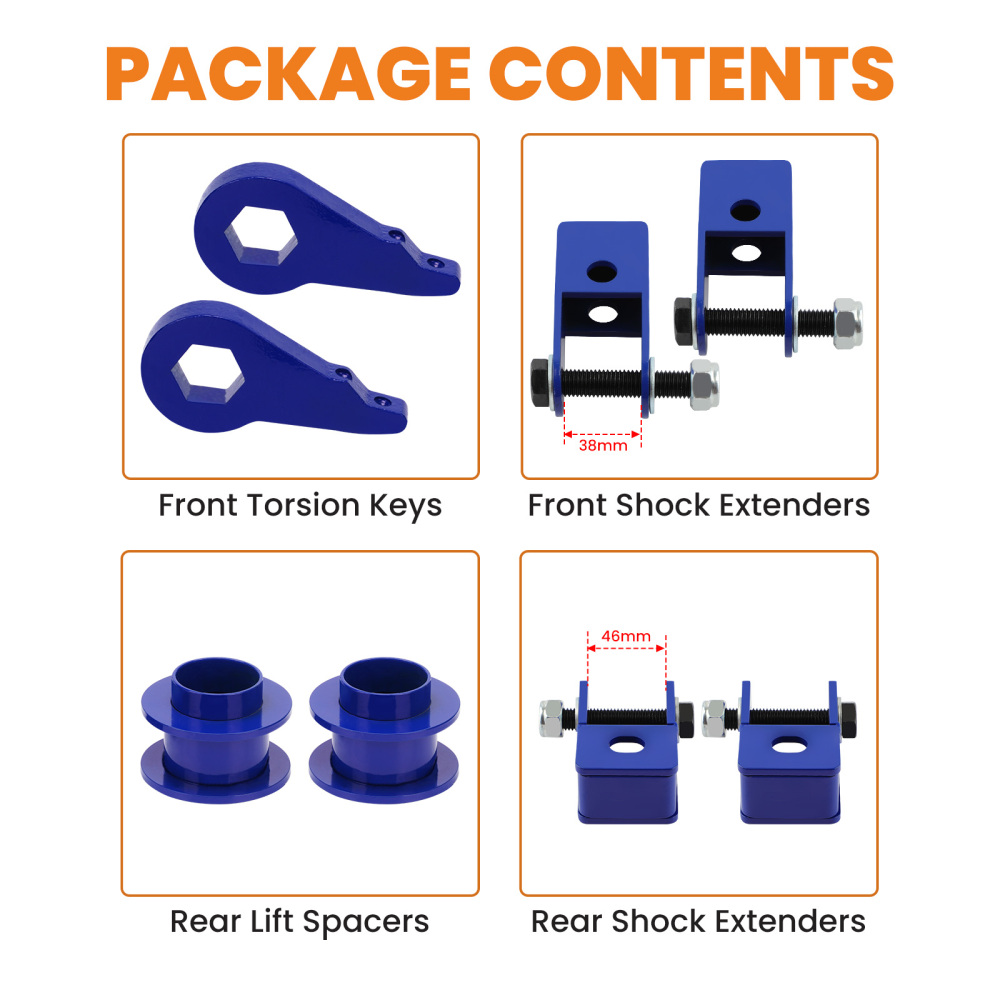 Front 3 Rear 2 Leveling Lift Kit compatible for Chevy Suburban 1500 compatible for Tahoe 2000-2006