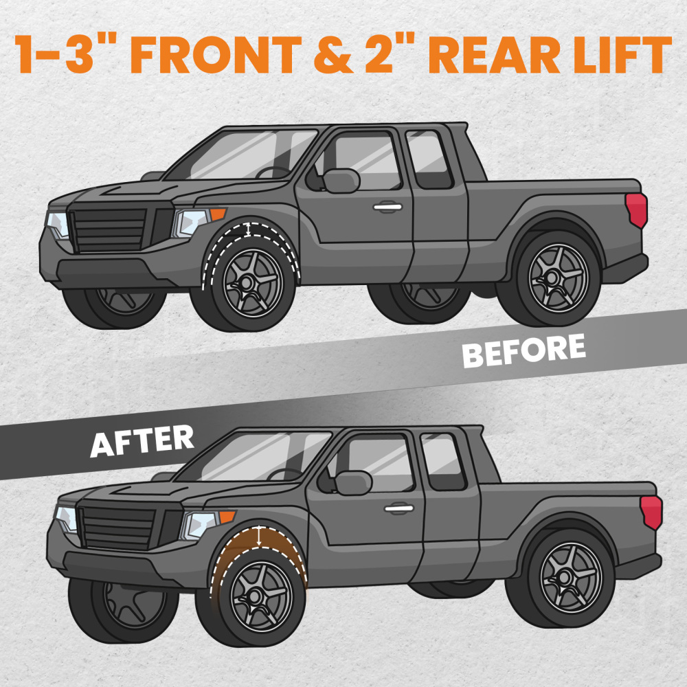Front 3 Rear 2 Leveling Lift Kit compatible for Chevy Suburban 1500 compatible for Tahoe 2000-2006