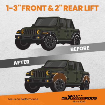 Kit de levage Avant 3 / Arrière 2 compatible pour Chevy Avalanche compatible pour Tahoe 2002-2006 Extende