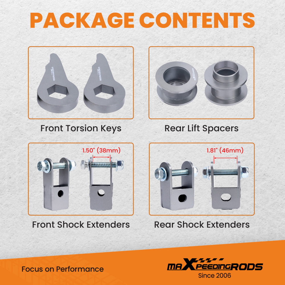 Front 1-3 Rear 2 Leveling Lift Kit compatible for GMC	Yukon XL 1500 SLE Sport 2002