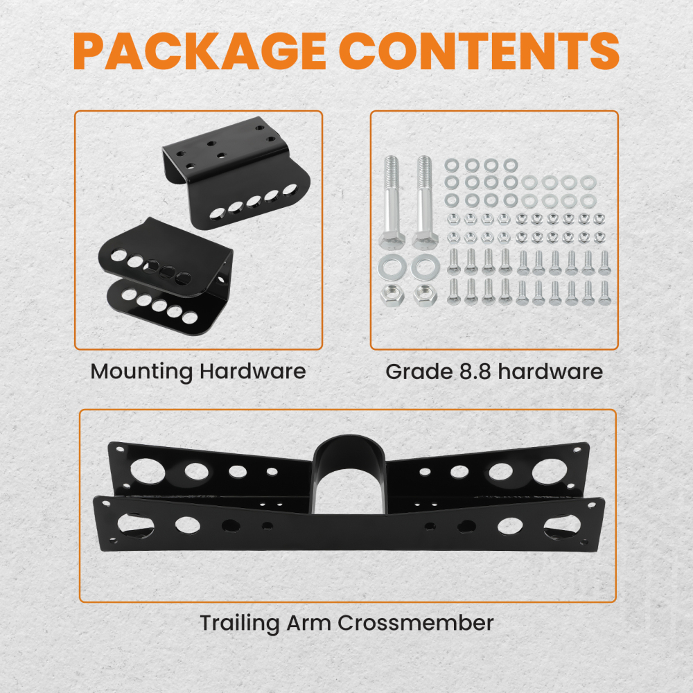 Trailing Arm Cross Member Anti Squat Brackets Rear compatible for Chevy C10 compatible for GMC C15 1967-72