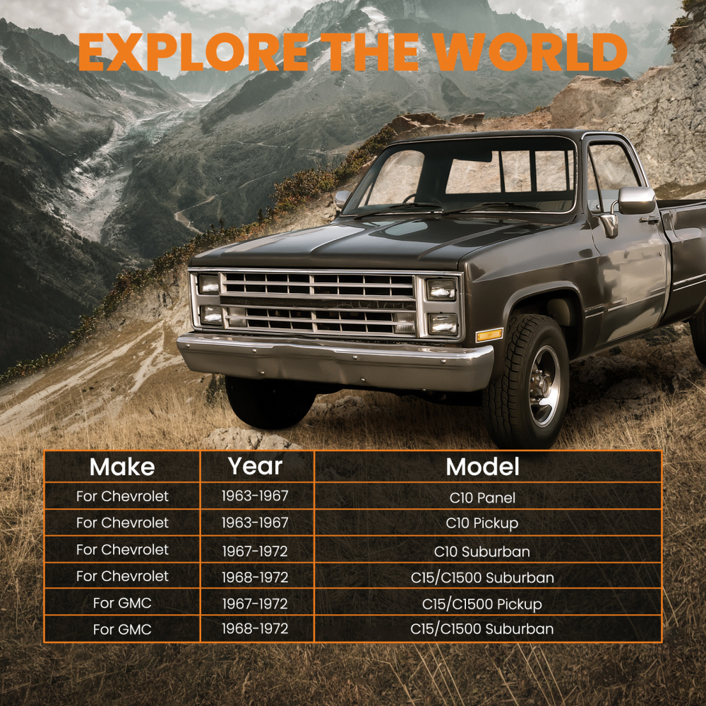 Trailing Arm Cross Member Anti Squat Brackets Rear compatible for Chevy C10 compatible for GMC C15 1967-72