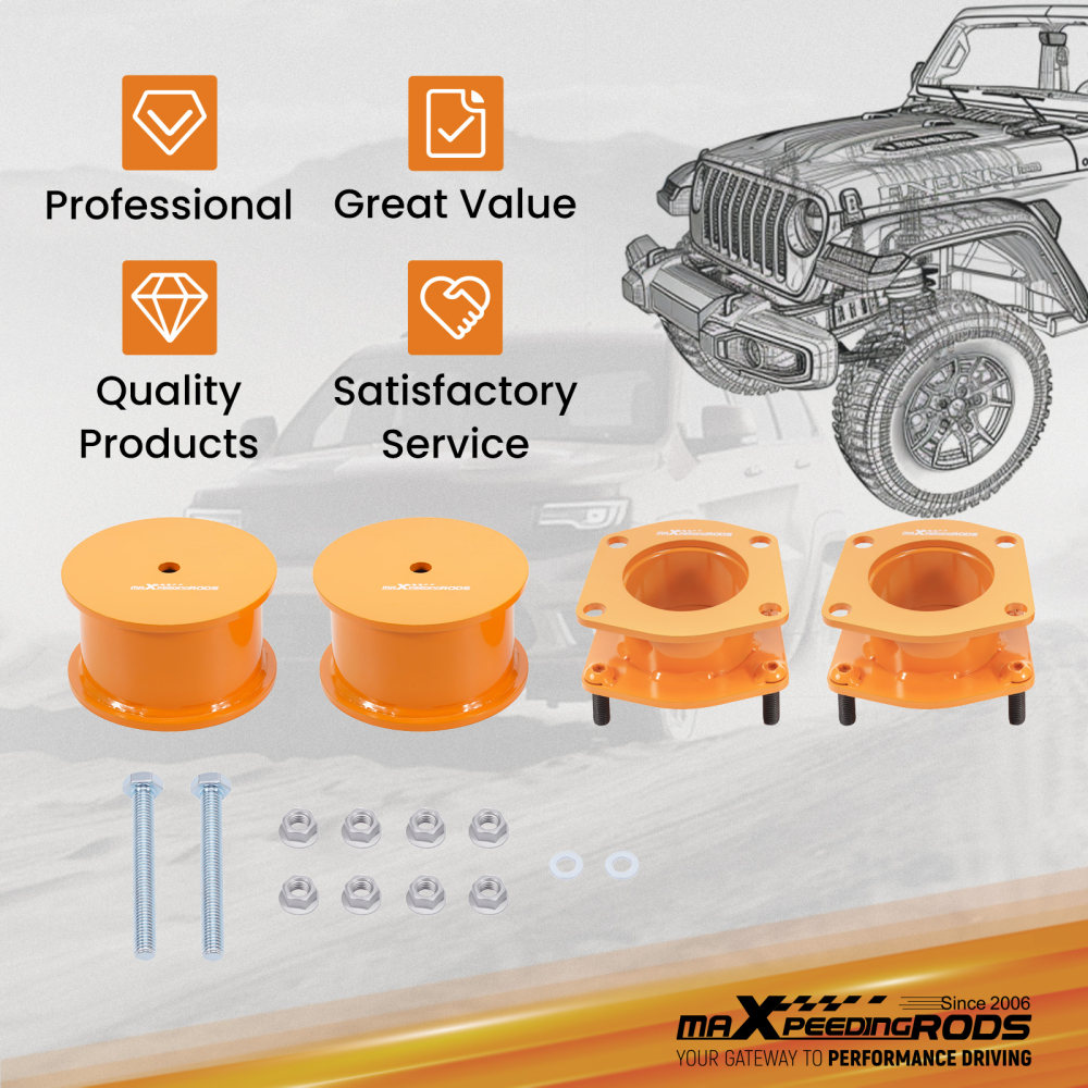 3 Full Lift Kits compatible for Jeep Grand Cherokee WK compatible for commander XK 2005 2006-2010
