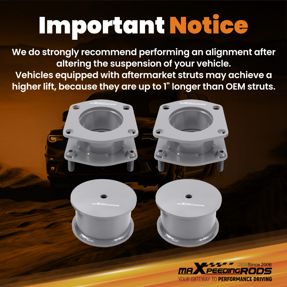 Kit de niveau de levage 4x2 4x4 compatible pour Jeep Grand Cherokee Commander Kit dentretoise de suspension