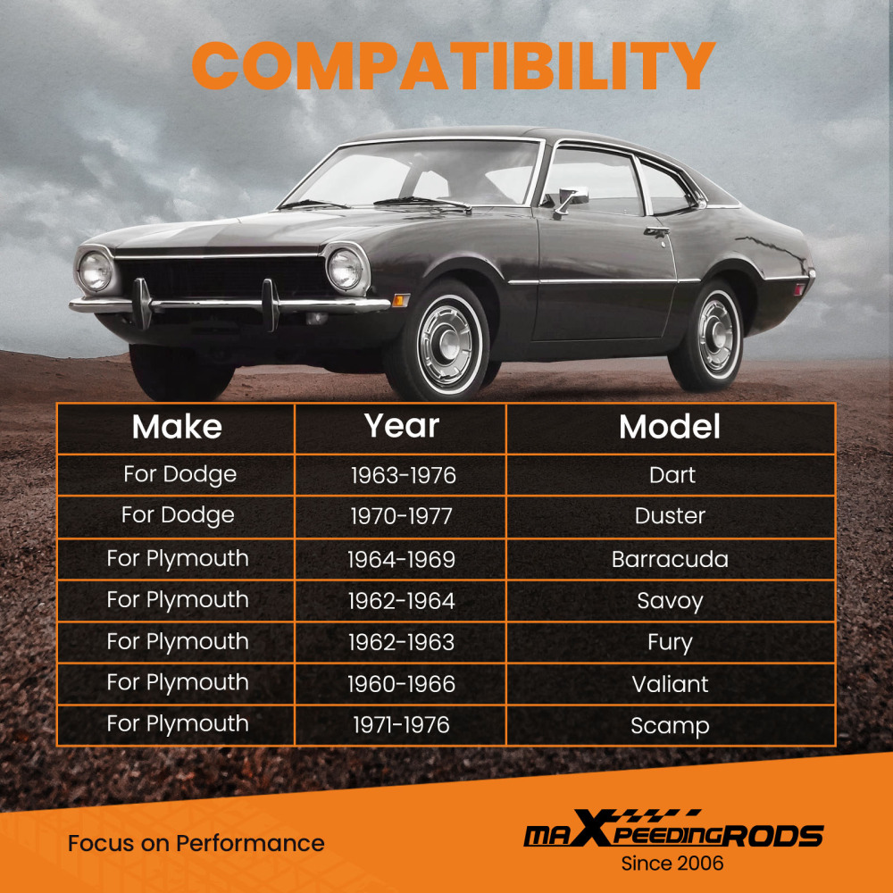 Traction Bars Lift Kit compatible for Dodge Duster 1970-1977 compatible for Dodge Dart 1963-1976