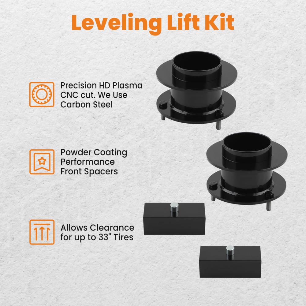 3 Front + 2 Rear Full Leveling Lift Kit compatible for Dodge Ram 2500 3500 4WD 1994-2013