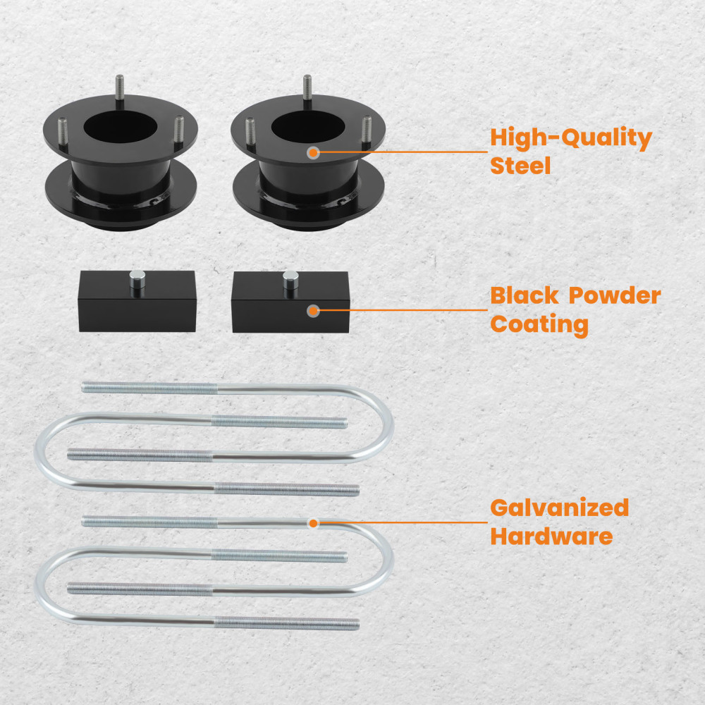 3 Front + 2 Rear Full Leveling Lift Kit compatible for Dodge Ram 2500 3500 4WD 1994-2013