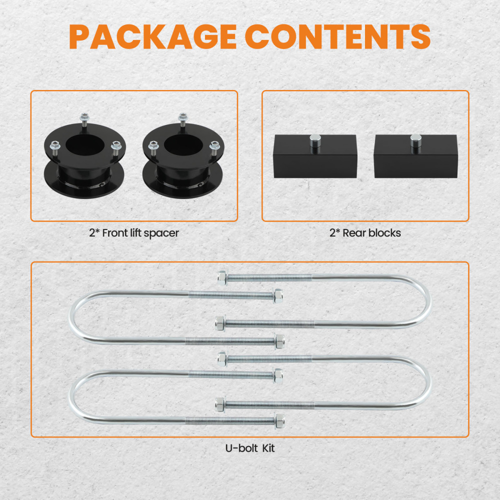 3 Front + 2 Rear Full Leveling Lift Kit compatible for Dodge Ram 2500 3500 4WD 1994-2013