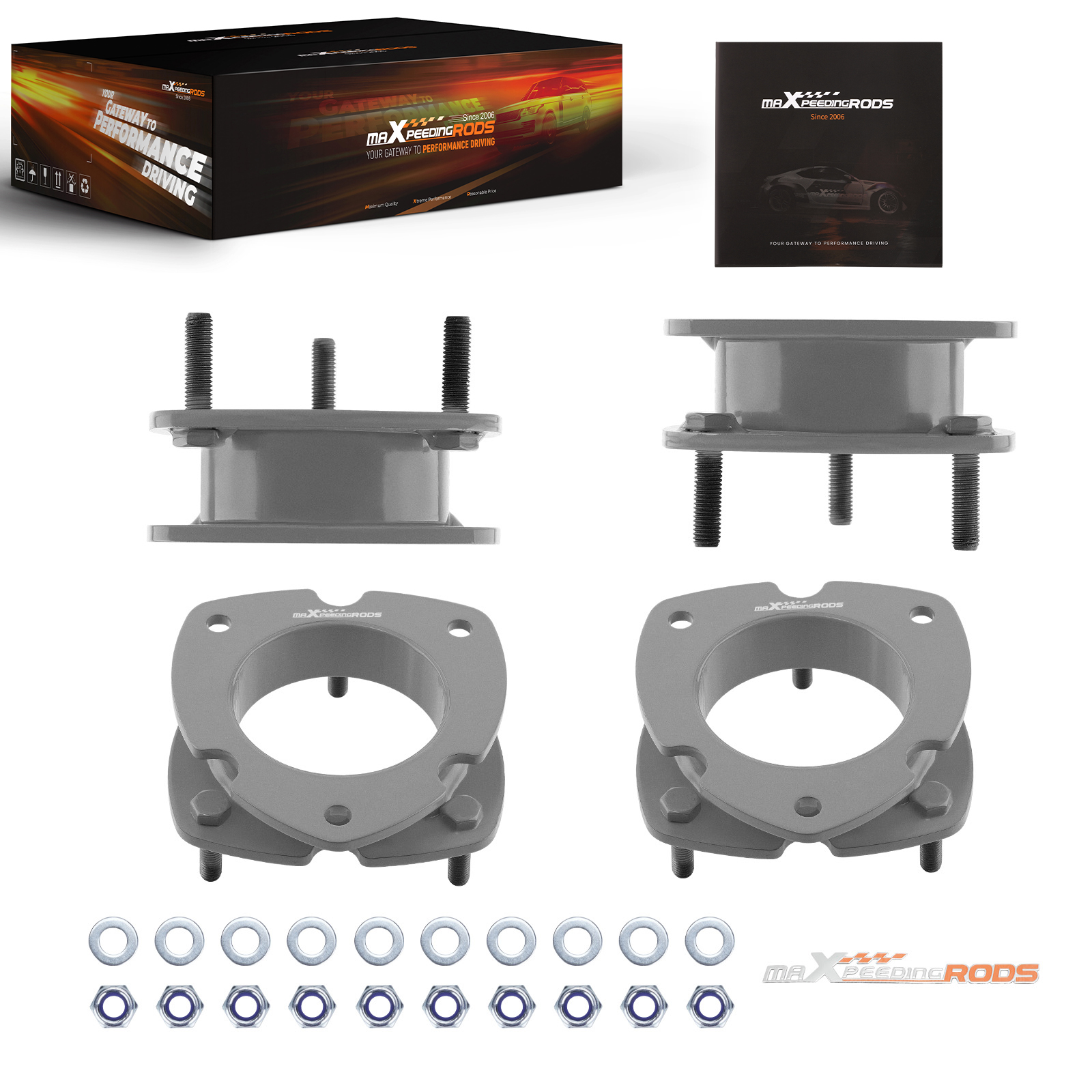 Front 3.5 and Rear 2.5 Lift Kit Spacers compatible for Ford