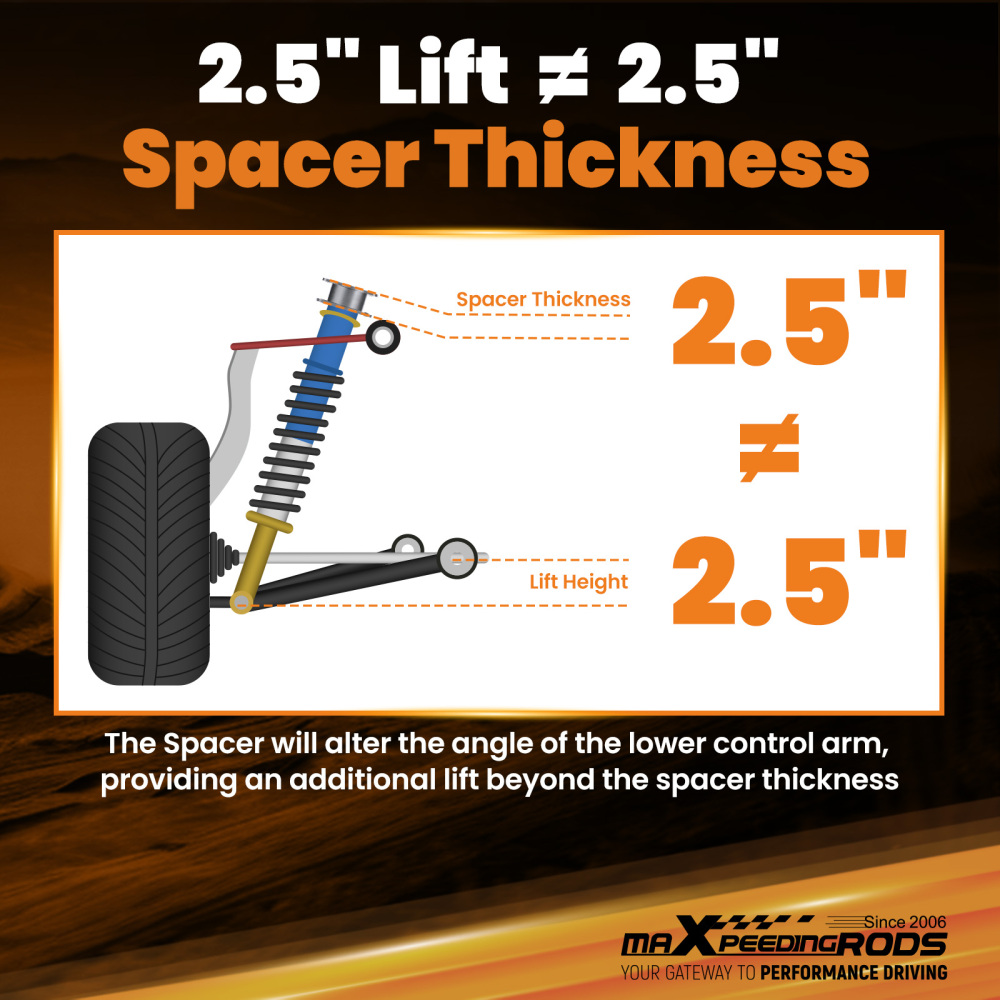 Compatible for FordF250 F350 compatible for Super Duty 2017 2018 2.5 Level Lift Kit and Shocks Extension