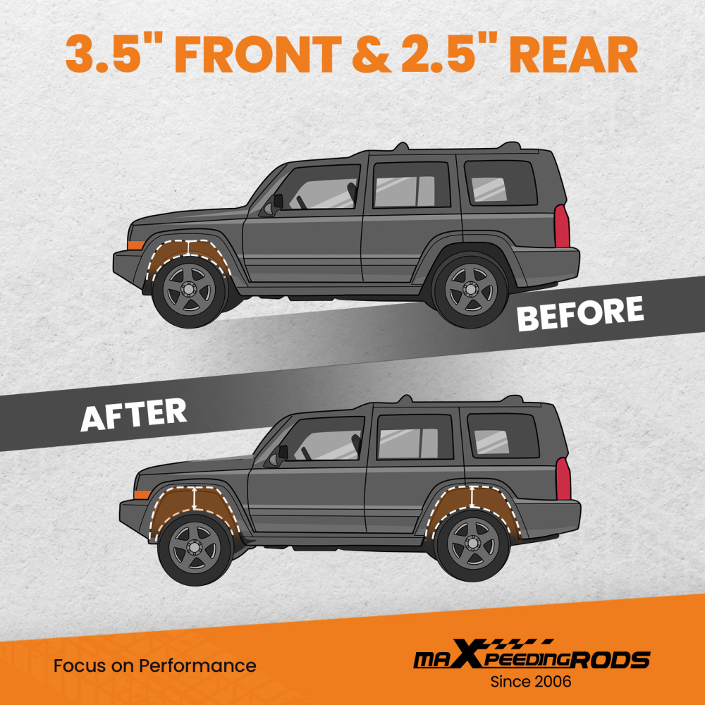 Kit sollevatore anteriore da 3,5 + posteriore da 2,5 compatibile per Ford Expedition compatibile per Lincoln Navigator