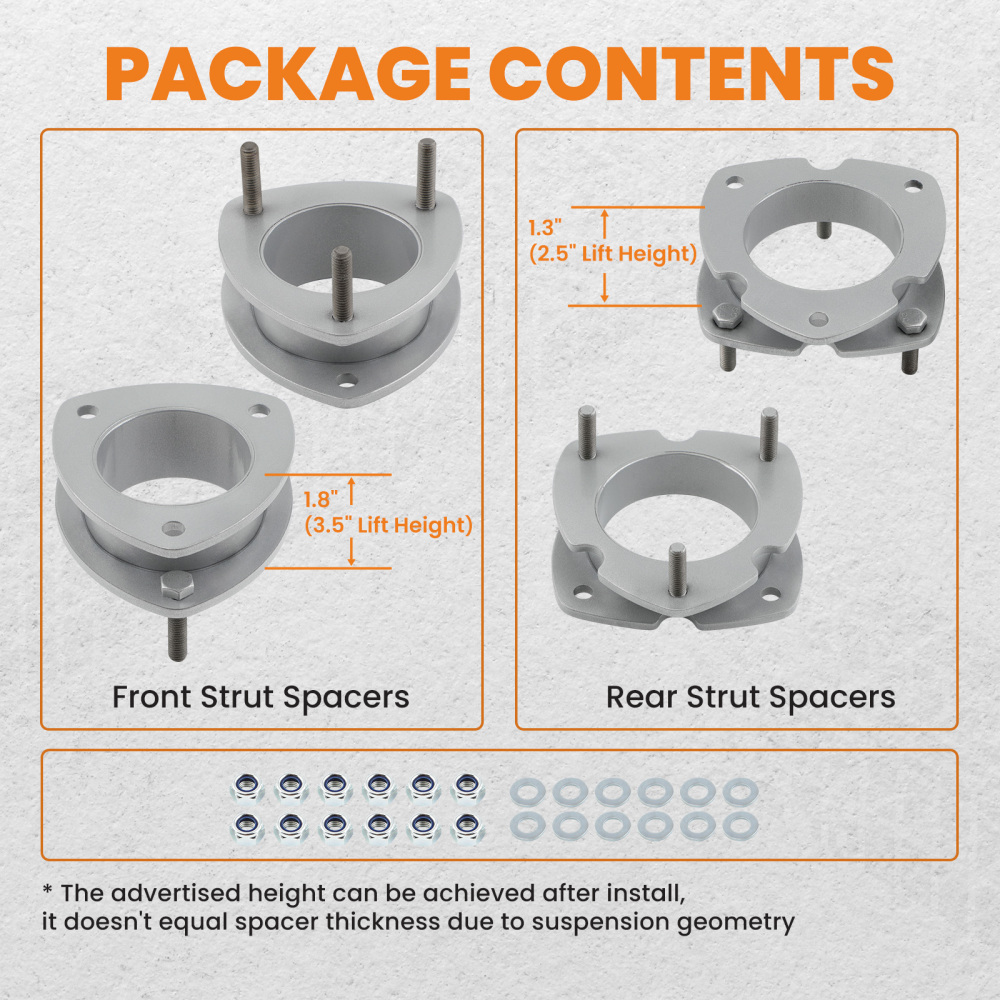 Kit sollevatore anteriore da 3,5 + posteriore da 2,5 compatibile per Ford Expedition compatibile per Lincoln Navigator