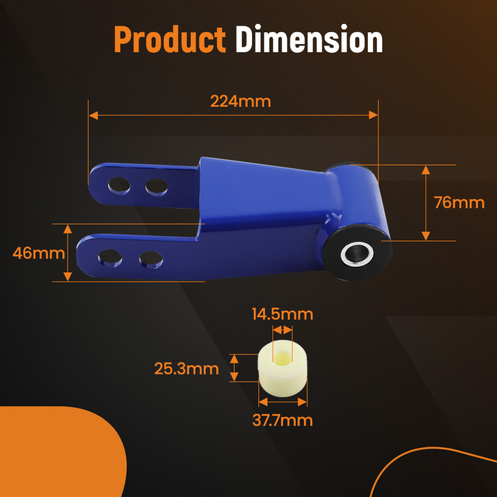 Compatible for Jeep Cherokee XJ 84-01 3 inch Front +2 inch Rear Level Lift Kit and Transfer compatible for Case Drop