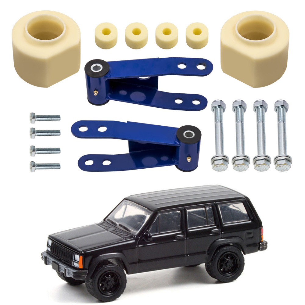 Lift Kit Front 3inch Coil Spacer Rear 2inch Shackles compatible for Jeep Cherokee XJ 84-01
