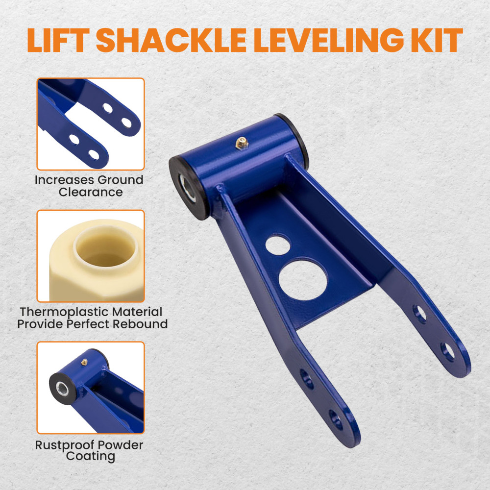 Lift Kit Front 3inch Coil Spacer Rear 2inch Shackles compatible for Jeep Cherokee XJ 84-01