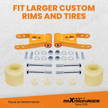 Level Lift Kits Front 3 Rear 2 Spacers Shackles compatible for Jeep Cherokee XJ 84-01