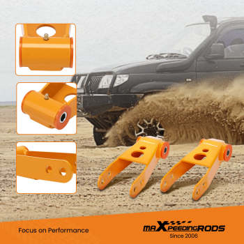 3 Front Spring Spacers2 Rear Lift Shackles Kit compatible for Jeep Cherokee XJ 1984-01