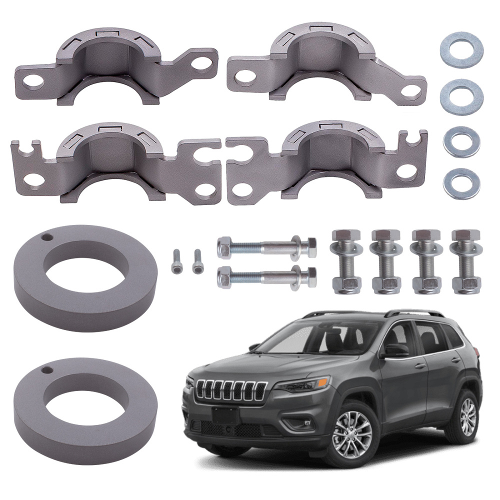 Front 2 inch Rear 2 inch Level Lift Kit compatible for Jeep Cherokee KL 2014-2019 Strut Spacer