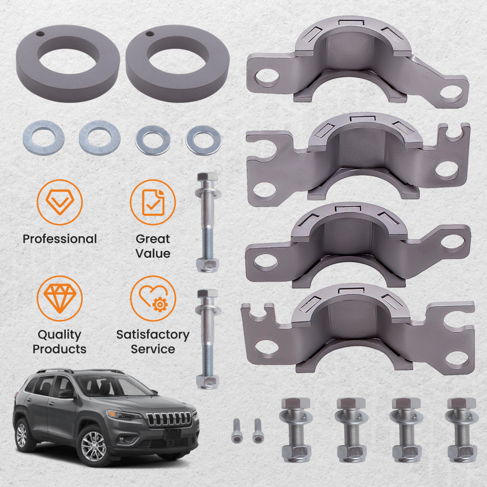 Front 2 inch Rear 2 inch Level Lift Kit compatible for Jeep Cherokee KL 2014-2019 Strut Spacer