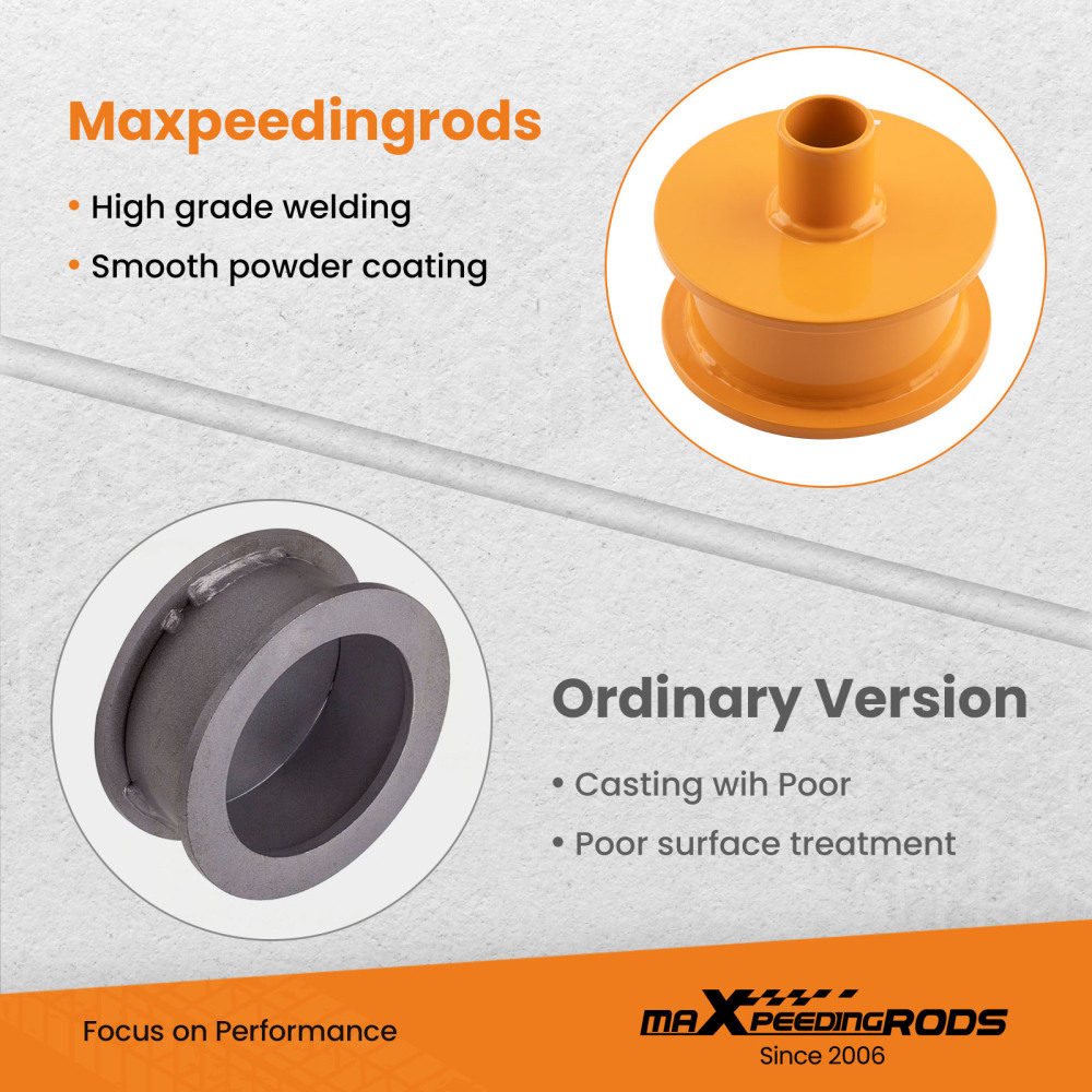 Front 3 Rear 3 Lift Kit with Shock Extenders compatible for Jeep Wrangler JK 2007-2018